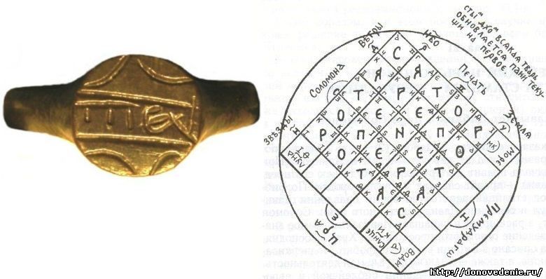 Старинный перстень с надписью TEN