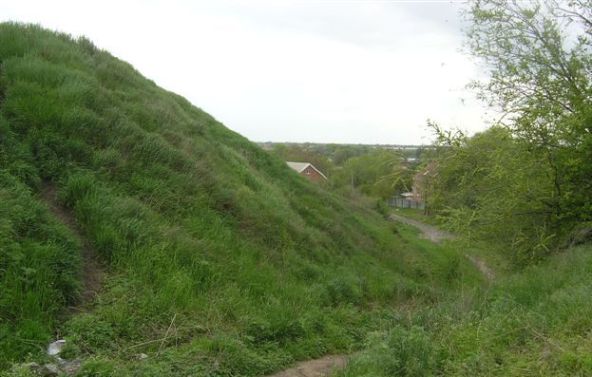 Западный склон холма Нижне-Гниловского городища.