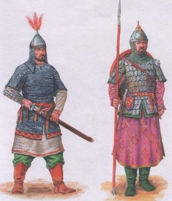 Средневековый воин булгарин.